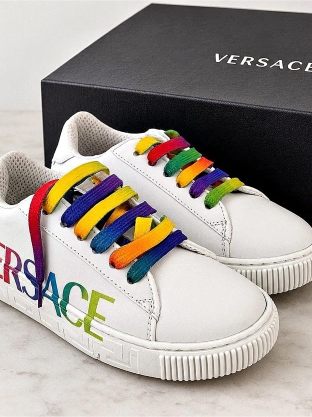 Versace Young Versace Kids Unisex Sneakers Multicolor Sneakers Size 29 New